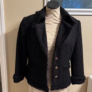 New York & Company Black Textured Jacket